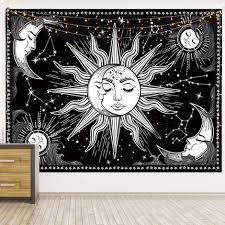 Black And White Tapestry Wall Hanging
