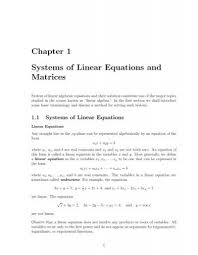 Linear Equations And Matrices
