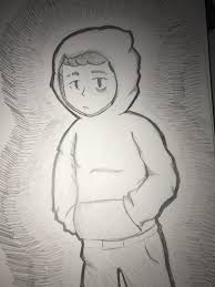 How to draw hoodie easy steps for children, kids, beginners lesson.tutorial of drawing technique. Kid In A Hoodie Drawing