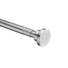 Shop for spring loaded shower rod online at target. Anzzi 35 55 Inches Shower Curtain Rod With Shower Hooks In Polished Chrome Adjustable Tension Shower Doorway Curtain Rod Rust Resistant No Drilling Anti Slip Bar For Bathroom Ac Azsr55ch Anzzi