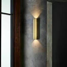 Brass Cylinder Up Down Wall Light