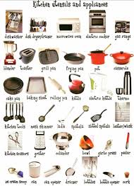 kitchen utensils cooking verbs