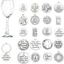 20 pcs wine glass charms cnymany