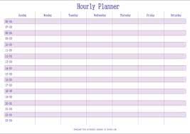 8 hourly planner printable templates