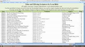 Free Church Tithe And Offering Spreadsheet Ilaajonline Com