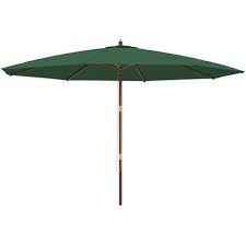 Garden Parasol With Wooden Pole Green