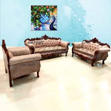 handmade sofa set in solid quality wood