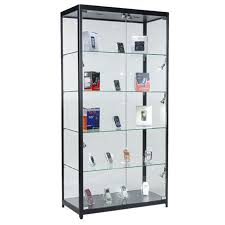 Black Aluminium Glass Display Cabinet