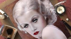 drawing jean harlow with makeup you