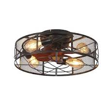 sd flush mount caged ceiling fan