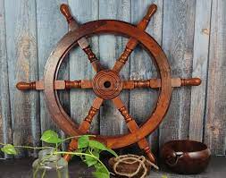 Nautical Ship Wheel Wooden Pirate S