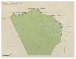 Zambezi river facts and information. Zambezi Map Detailed Map Of Zambezi National Park