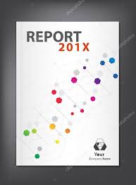 Modern Annual Report Cover Design Vector Geometric Or Dna Theme