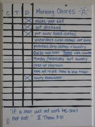 Morning Chore Whiteboard Chore Chart Kids Chore System