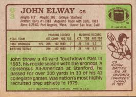 Maybe you would like to learn more about one of these? 1984 Topps John Elway Rookie Card The Ultimate Collector S Guide Old Sports Cards