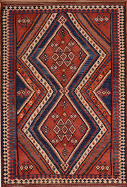 afghan kilim red rectangle 5x8 ft wool