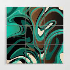 Liquify Brown Turquoise Teal Black