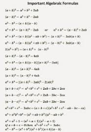 algebra formulas all algebraic