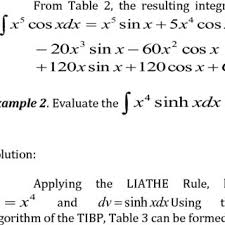 Basic forms x dx = intl. Pdf Integrals Of Composite Functions Through Tabular Integration By Parts
