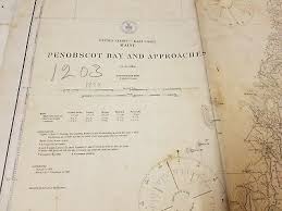 1929 Penobscot Bay And Approached Maine Old Nautical Chart