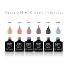 Bluesky Bluesky Flora Fauna Range Gel Polish 10ml Full 6 Bottles Kit Summer Glitter Colours Gel Nail Polish Uv Led