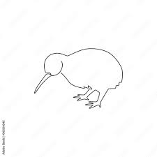 logo ideny kiwi bird mascot concept