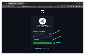 how to connect github to vs code step