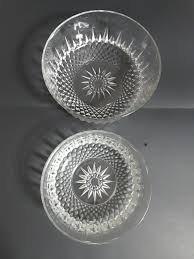 Set Of 2 Arcoroc Clear Lead Glass