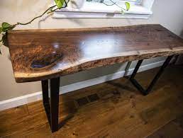 Live Edge Black Walnut Console Table