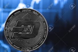 Dash Cryptocurrency On The Chart Background