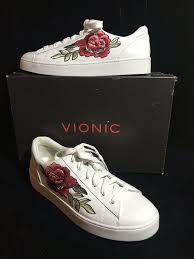 Vionic Womens Syra White Floral Sneaker Size 9 5 M Us New