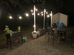 patio night diy string lights