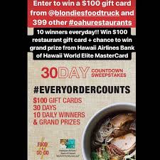 This is a great way to send a gift to the mainland, or to acknowledge someone at the last minute if. Win 100 Gift Card From Blondiesfoodtruck And 399 Other Foodagogo Restaurants 10 Winners Everyday Now Until April Plant Based Recipes Food Vegan Sausage