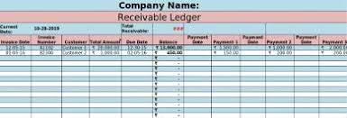 accounts receivable ledger forms in