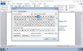 Microsoft Word 2010 Inserting Special