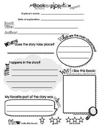 My Book Fiction Exploration Report Book Report Sheet Template Form