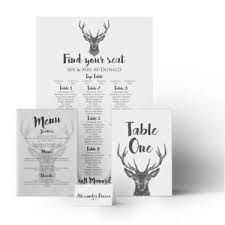 Details About Vintage Stag Wedding Seating Plan Table Chart Menus Place Cards Canvas