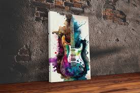 Guitar Painting For Wall Decor
