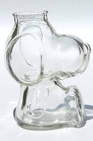 70s Vintage Clear Glass Snoopy Dog