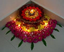 Corner Flower Design For Diwali Festival Diwali