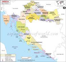 Es un país de europa con una superfice de 56.542 km2 y una población de 4.290.612 habitantes. Mapa De Croacia