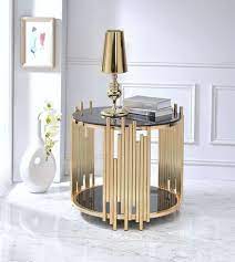 Acme Tanquin End Table In Gold Black