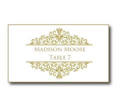 Gold Wedding Place Card Template Instant Download Editable Text