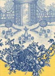 Garden Toile Yellow Fabric By Style