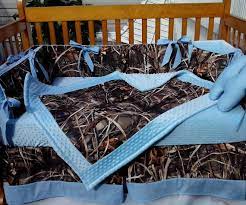 Baby Blue Crib Bedding Set Camo