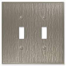 Twill Brushed Nickel Wall Plates