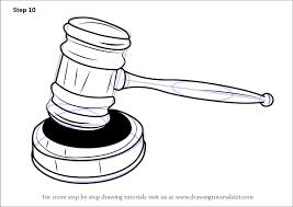 learn how to draw judges gavel
