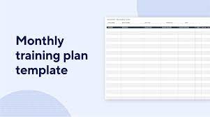 free training plan templates for