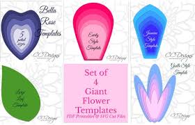 Easy Large Paper Flower Patterns Printable Giant Flower Templates
