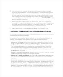 Employee Non Disclosure And Confidentiality Agreement Sample